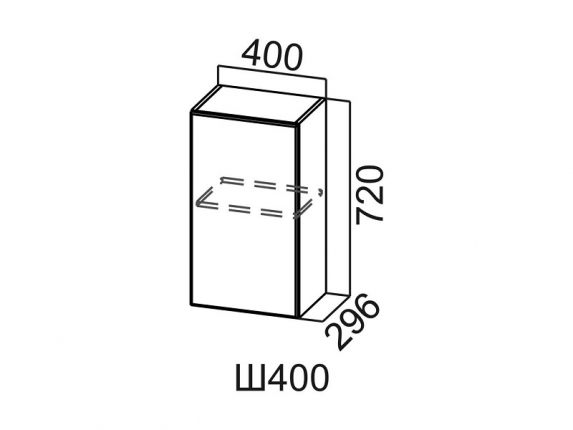 Шкаф навесной Ш400 Модус СВ 400х720х296